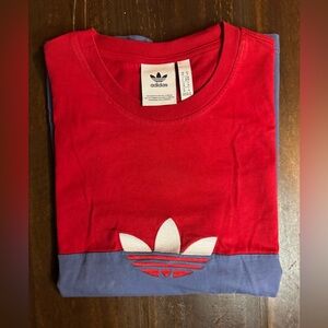 Adidas Men's Adicolor Sliced Trefoil Boxy Tee - Size Medium